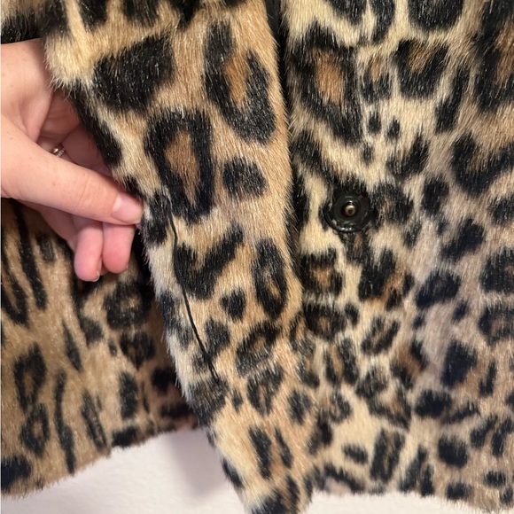 Topshop Animal Print Faux Fur Jacket - Picture 4 of 5